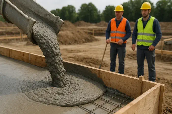 Заливка бетона